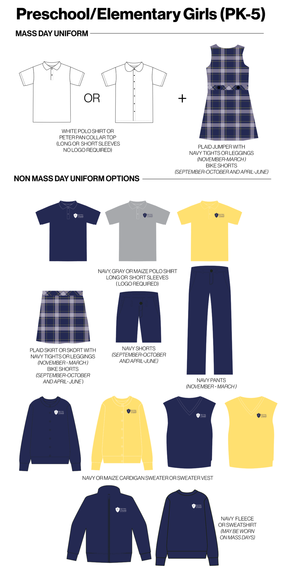 Uniforms | Notre Dame Academy Philosophy