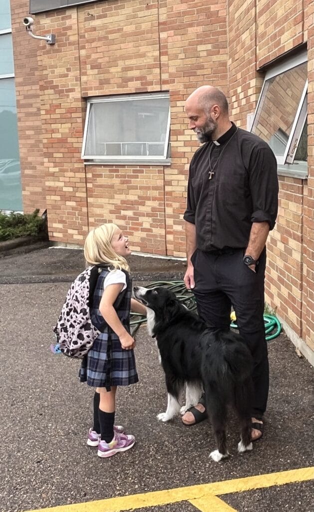 Auggie is excited for school to start!